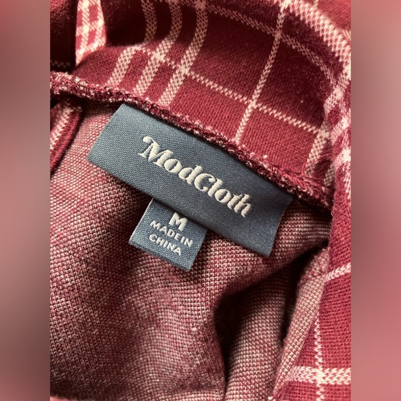 Modcloth plaid short sleeve top - Picture 5 of 7